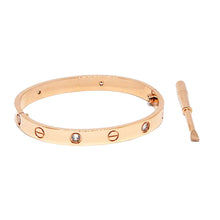 ESBG 7454: Hard Rose Gold-Plated 6.1mm 4-Drill Bangle w/ Free Screwdriver