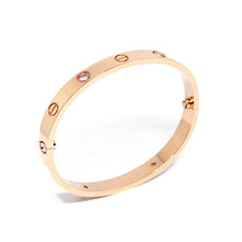 ESBG 7454: Hard Rose Gold-Plated 6.1mm 4-Drill Bangle w/ Free Screwdriver