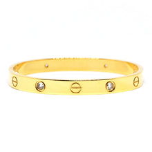 ESBG 8108: Hard Gold-Plated 6.1mm 4-Drill Bangle w/ Free Screwdriver