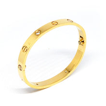 ESBG 8108: Hard Gold-Plated 6.1mm 4-Drill Bangle w/ Free Screwdriver