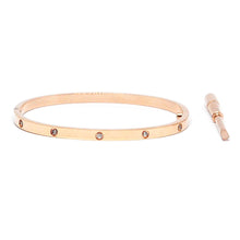 ESBG 7457: Hard Rose Gold 3.65mm 10-Drill Bangle w/ Free Screwdriver