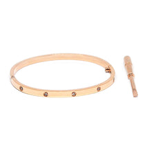 ESBG 7457: Hard Rose Gold 3.65mm 10-Drill Bangle w/ Free Screwdriver