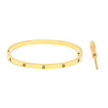 ESBG 8111: Hard Gold 3.65mm 10-Drill Bangle w/ Free Screwdriver