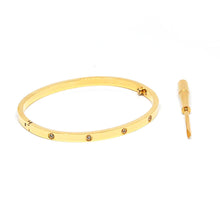 ESBG 8111: Hard Gold 3.65mm 10-Drill Bangle w/ Free Screwdriver