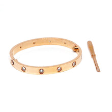 ESBG 7460: Hard Rose Gold 6.1mm 10-Drill Bangle w/ Free Screwdriver