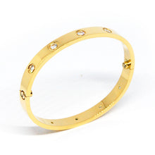 ESBG 7462: Hard Gold Plated 6.1mm 10-Drill Bangle w/ Free Screwdriver
