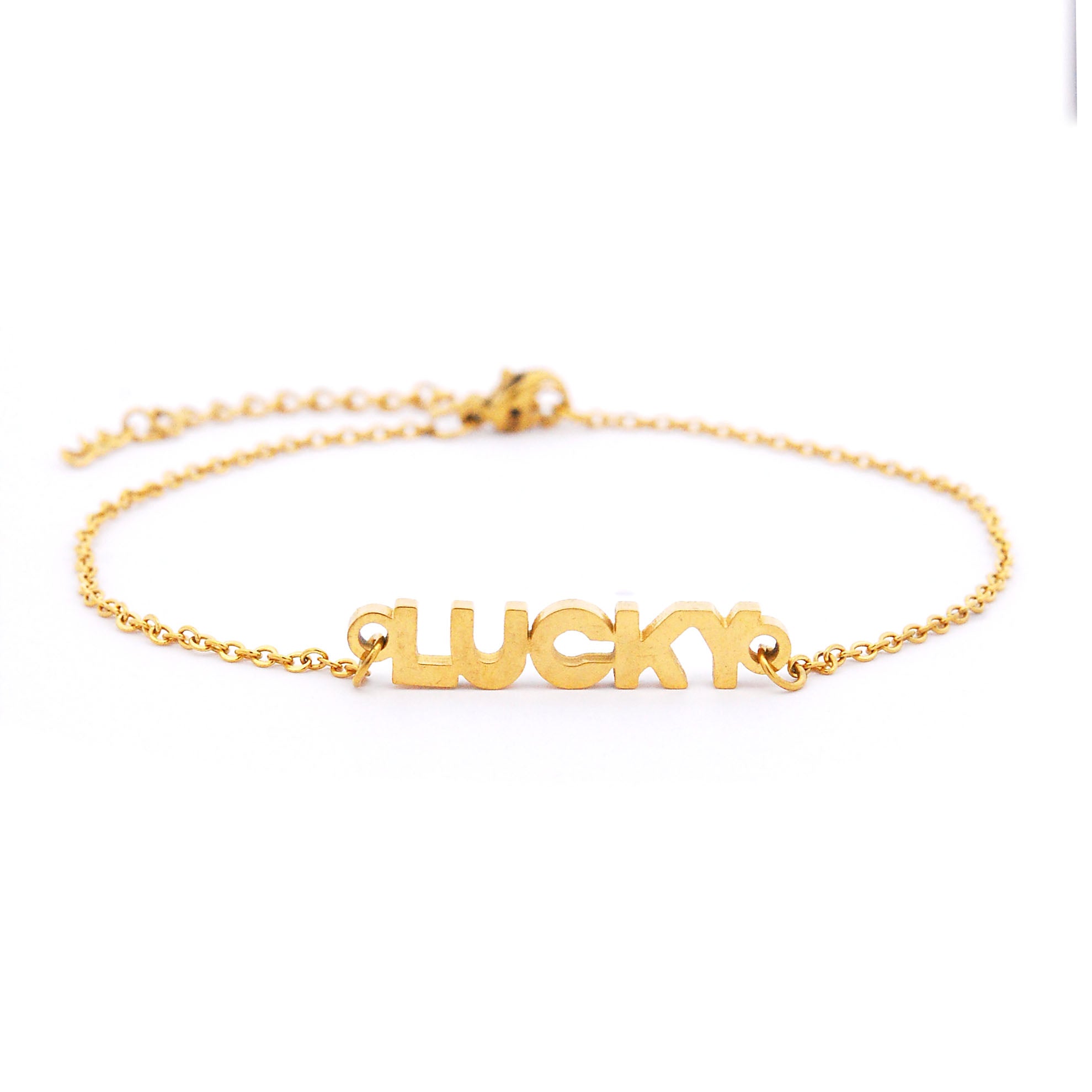 ESBL 7615: Gold-Plated Lucky Bracelet (7"+2")