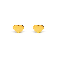 SET 7624: Gold-Plated 4-Flat Heart Necklace & IPG Flat Heart Earrings Set