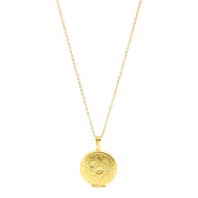 ESN 7634: All IPG 27mm Open-Able European Circle Locket Necklace