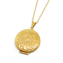 ESN 7634: All IPG 27mm Open-Able European Circle Locket Necklace