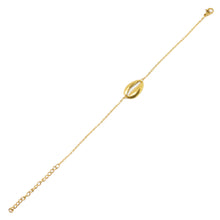 ESBL 7640:  All IPG Adjustable Minimalist Shell Bracelet