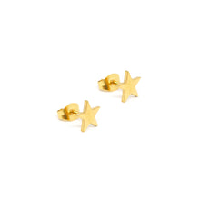 SET 7646: Gold Plated Simple Moon & Stars Necklace & Earrings Set