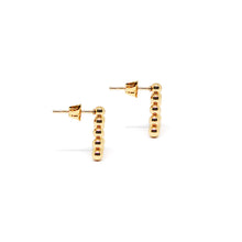 ESE 7698: All IPG Multi-Ball Triangle Earrings (12mm)