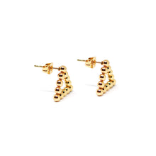 ESE 7698: All IPG Multi-Ball Triangle Earrings (12mm)