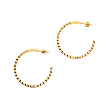 ESE 7708: All IPG Large Multi-Hexaball Hoop Earrings