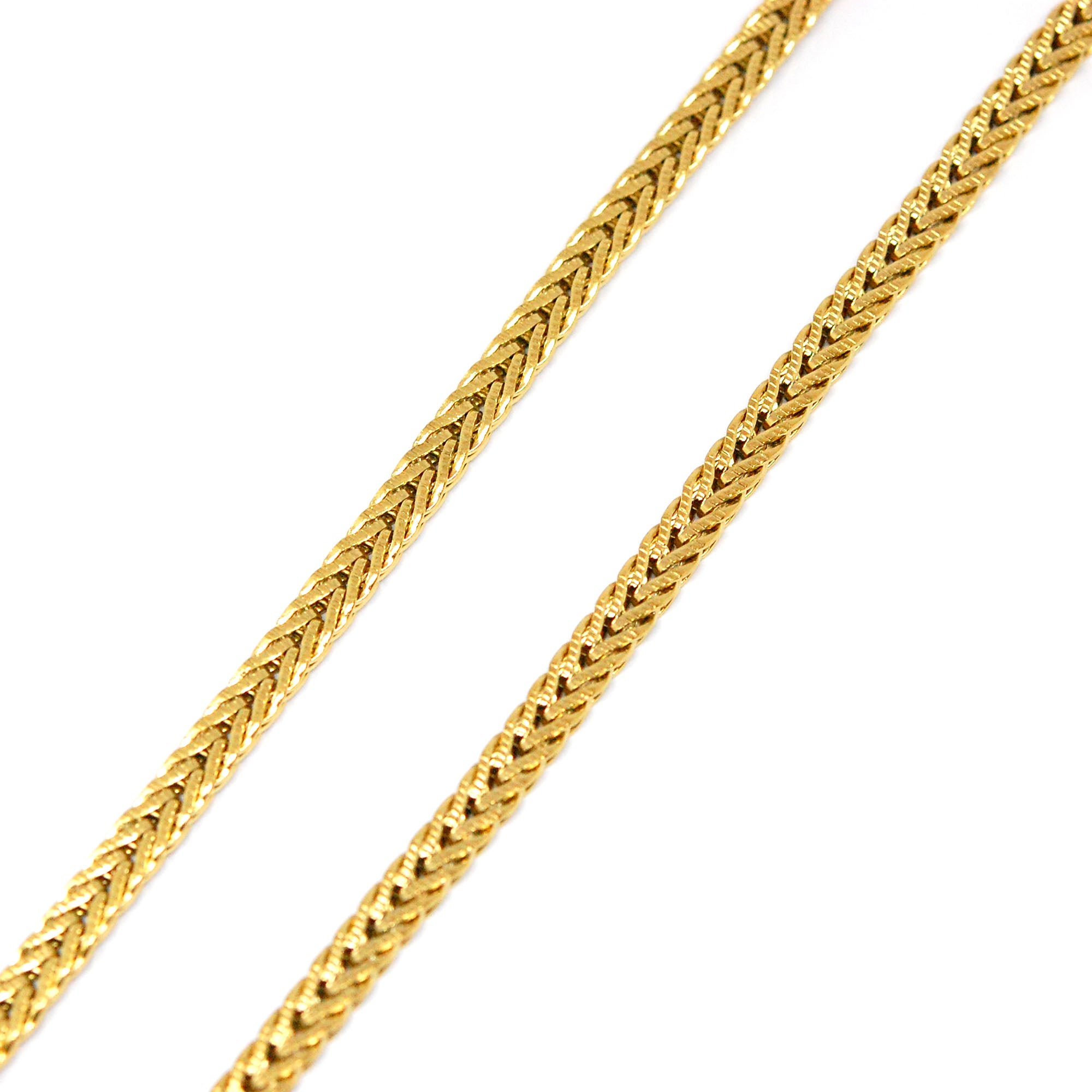 ESCH 7756: 22.5" All IPG Beautifully Etched Wheat Chain (5mm)