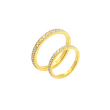 ESR 7841: Bridget Gold Plated Thin Single Band Eternity Ring