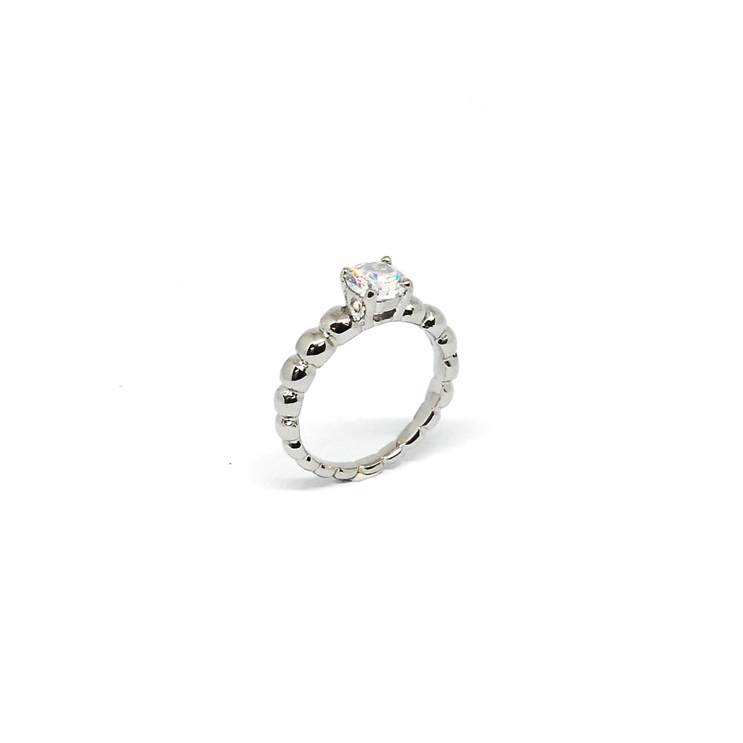 ESR 5843: Avery 0.5 Carat Solitaire Ring w/ All Around Ball Band