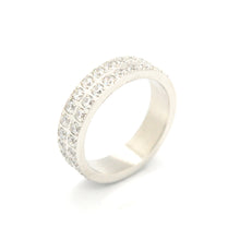 ESR 7534: Elsa Stainless Steel 2-Band Eternity Ring