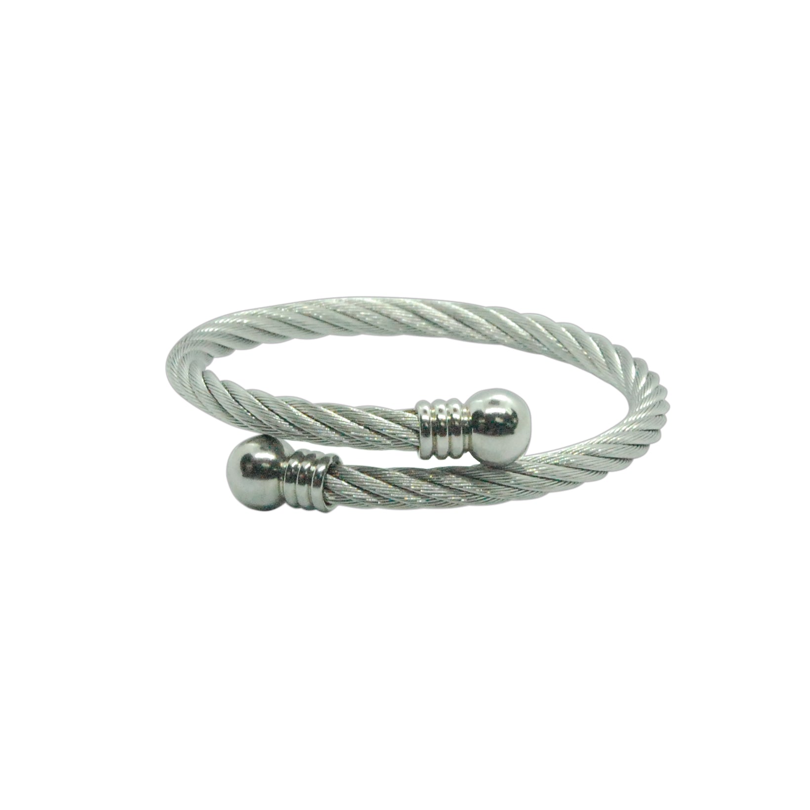 ESBG 5910: Twisted Rope Bangle w/ Round Ends