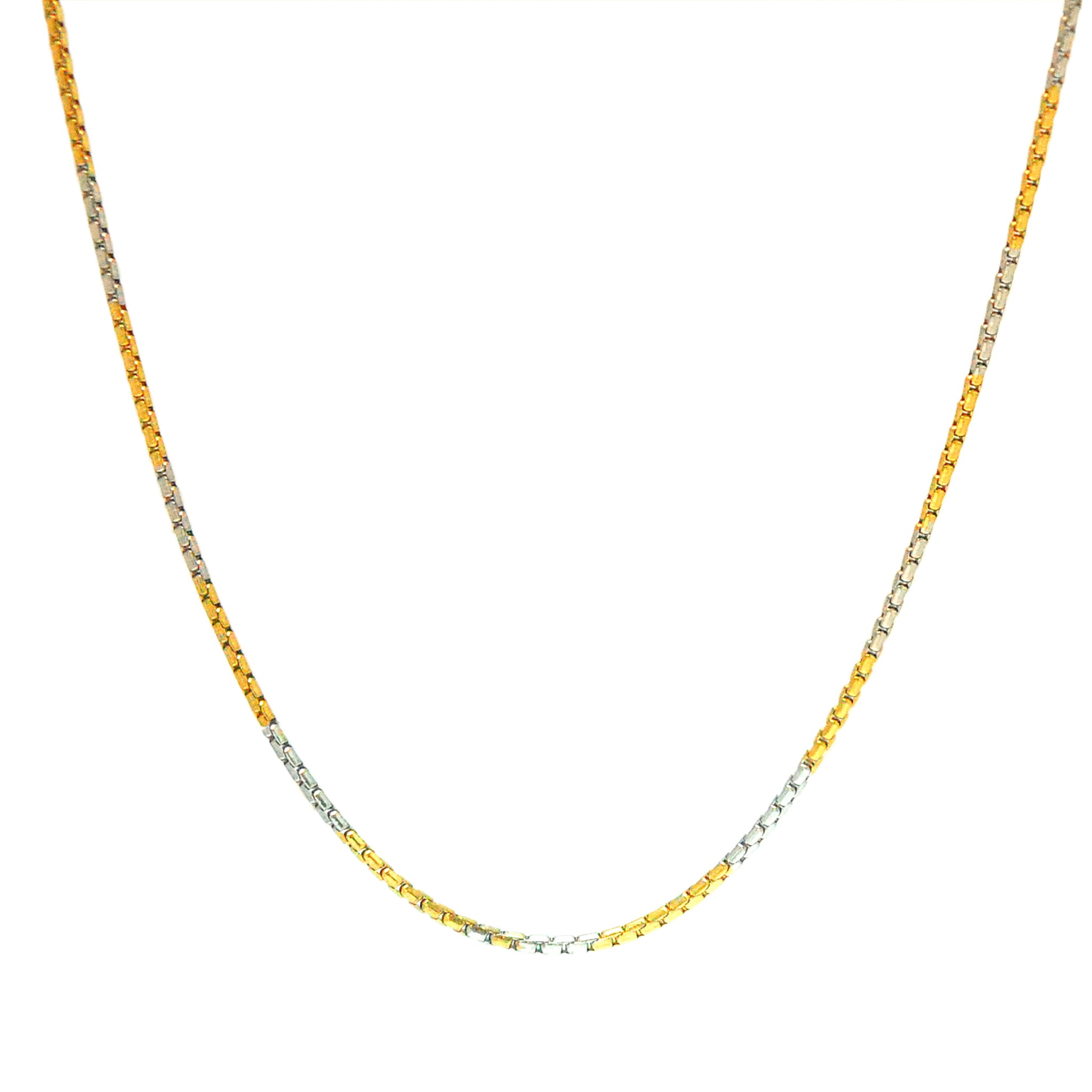 ESCH 5484: 17" 2-Tone Fine Gauged Box Chain