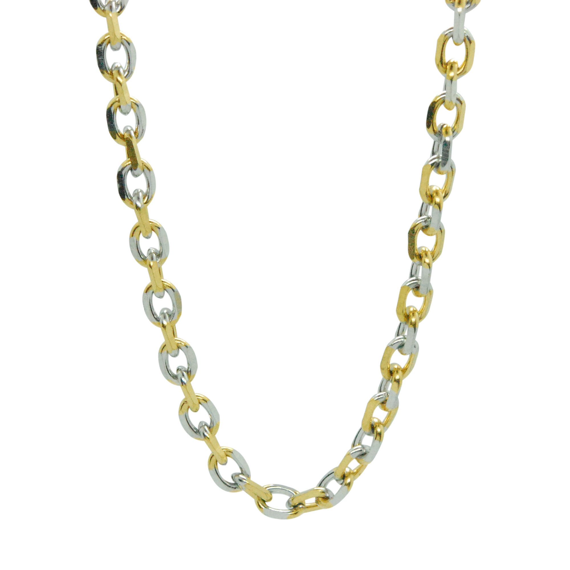 ESCH 5918: 23" 2-Tone Elongated Cable Chain (5mm)