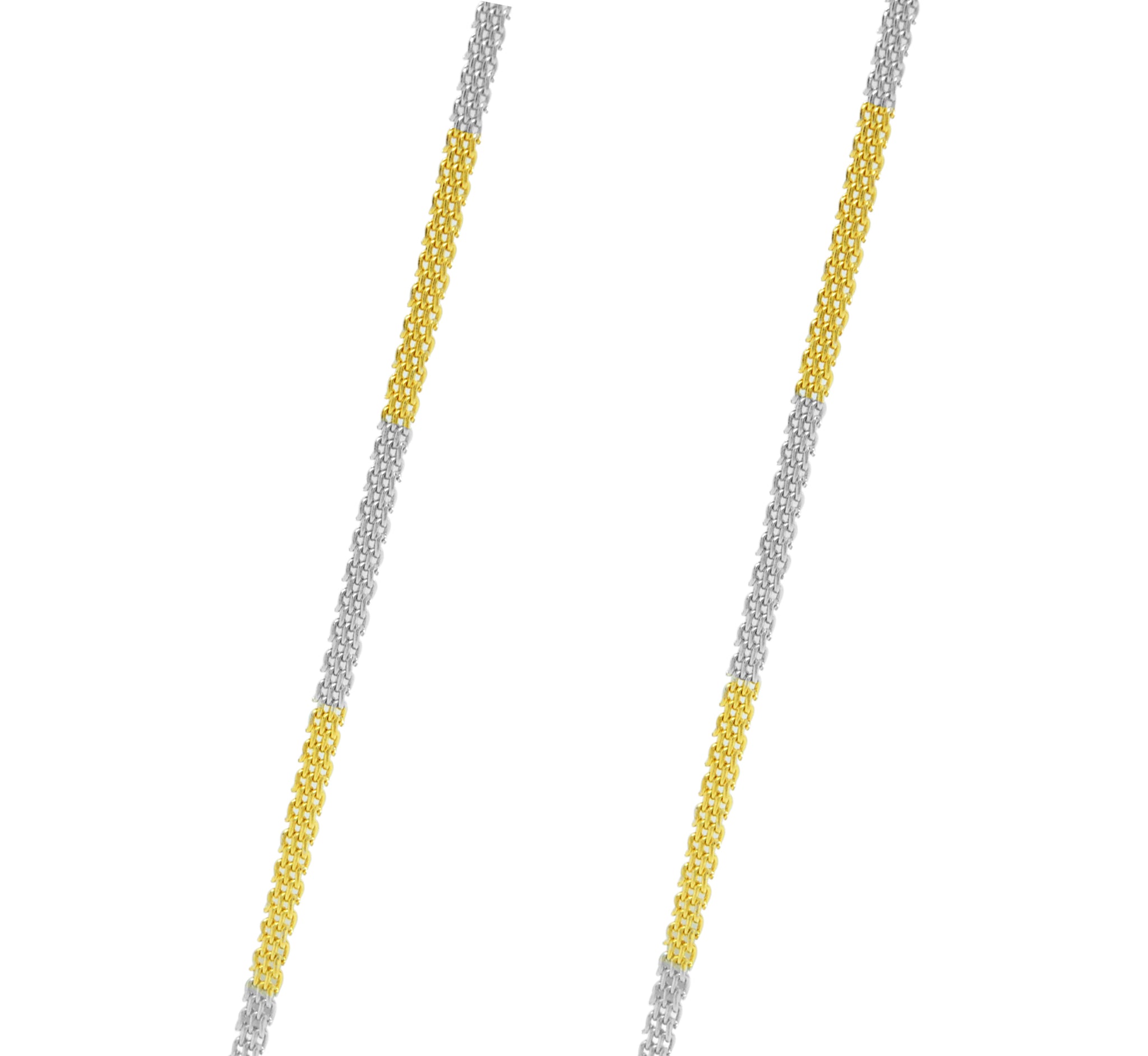 ESCH 6031: 19" 2-Tone Flat Weave Chain (2mm)