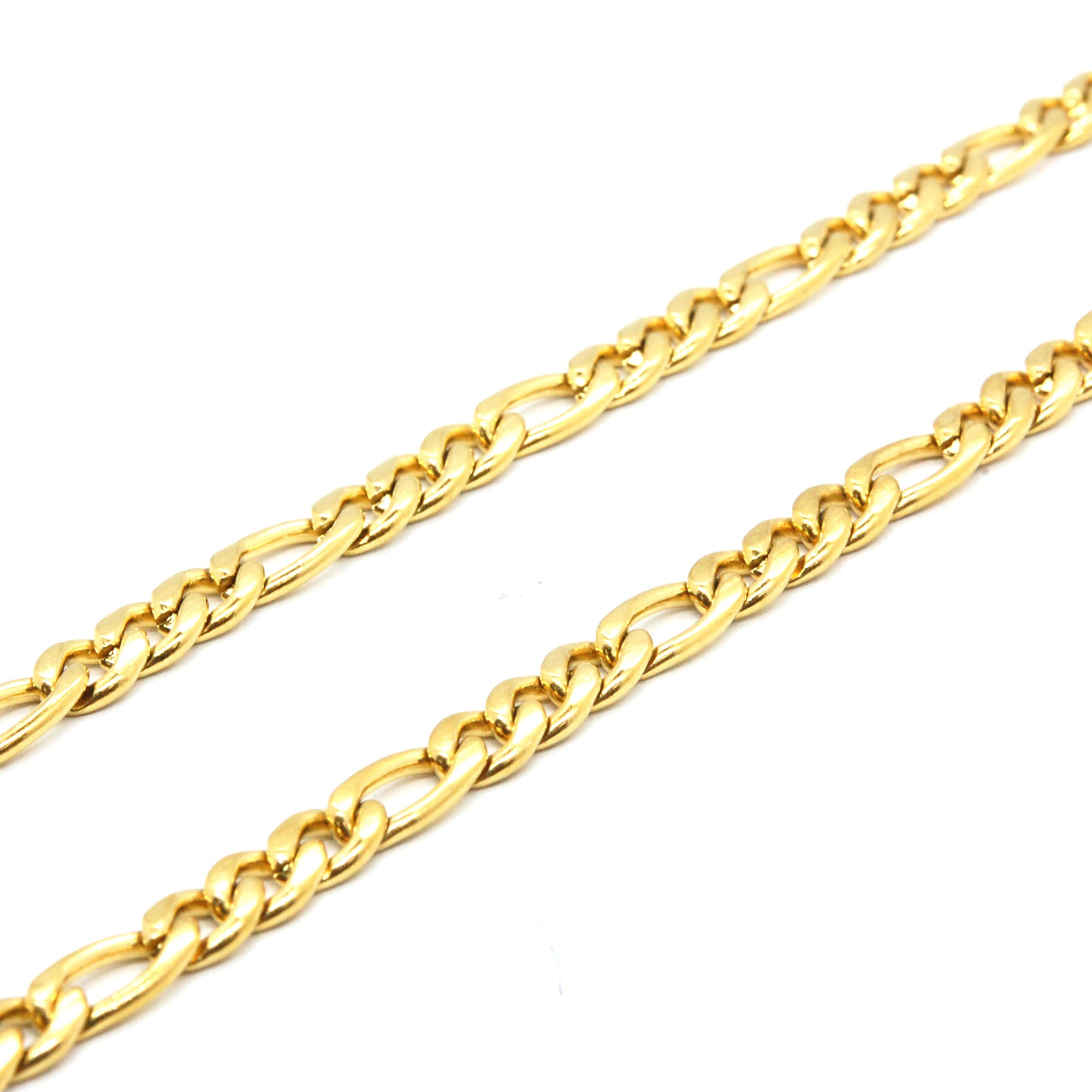 ESCH 6726: 23" Gold Plated Figaro Chain (5mm)