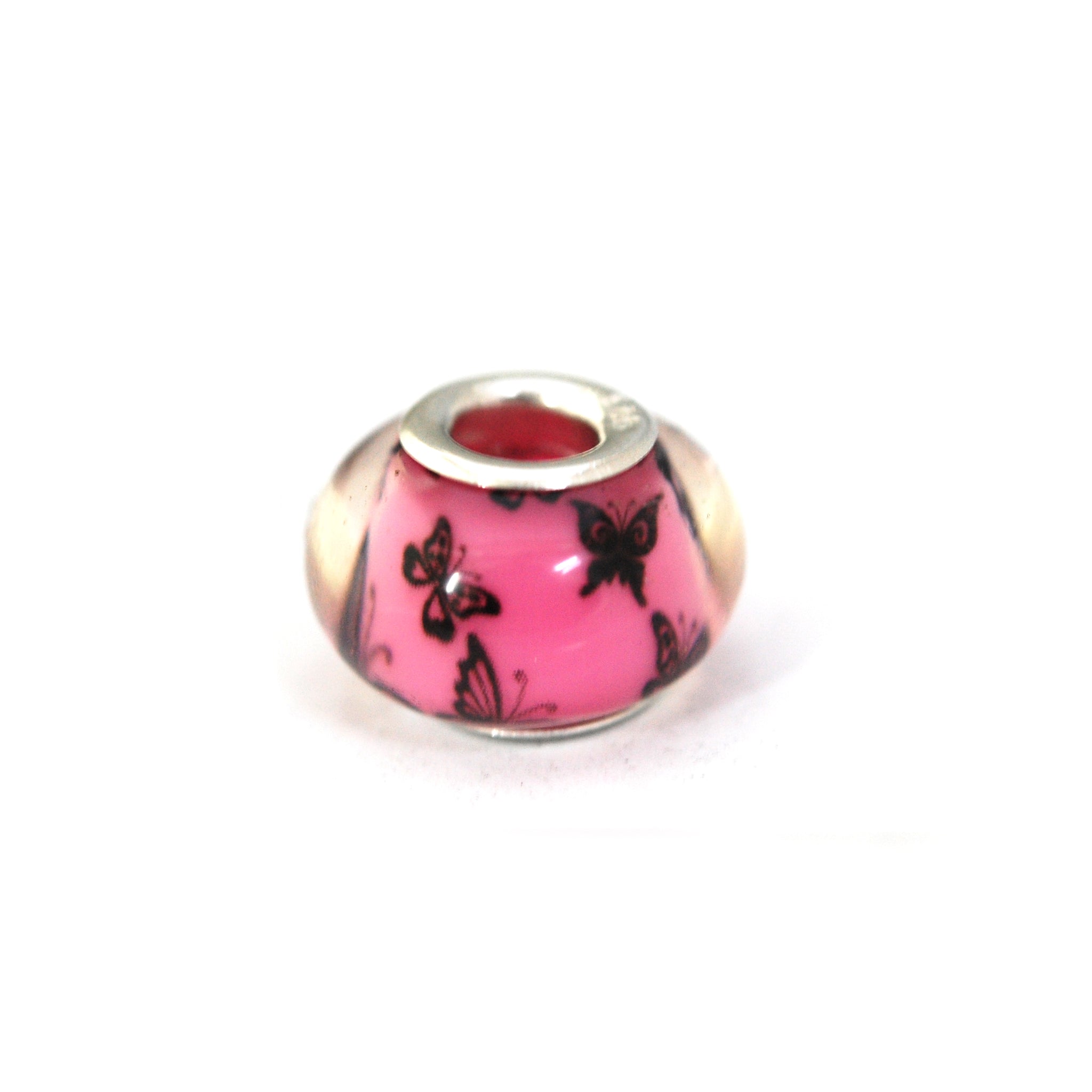 ESCM 4797: Murano Pink Butterflies (Pink, Purple)