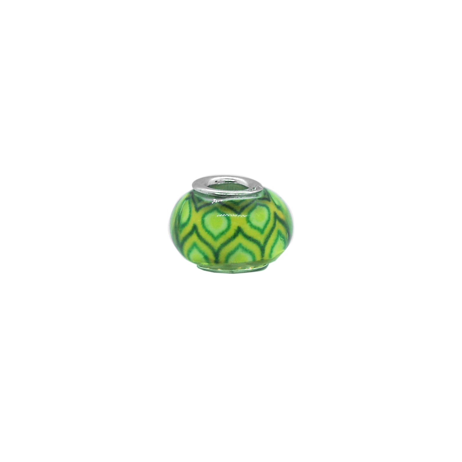 ESCM 4776: EMO P-Bracelet Murano Happy Life Charm (Green)