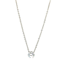 SET 7563: Cecile 8mm Solitaire Necklace & 5mm Cz Stud Set