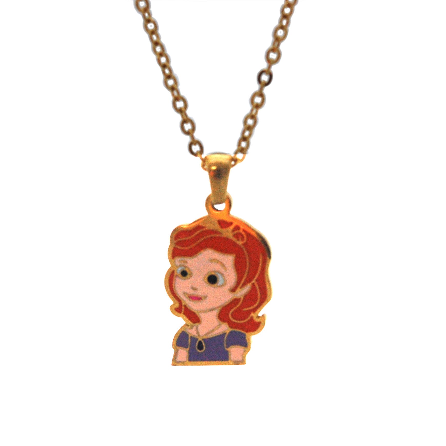SET 5329: Gold Plated Princess Sofia The First Necklace & Earrings Set