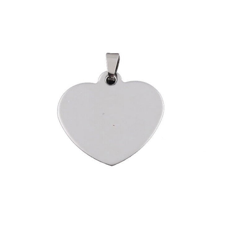 ESP 4847: Large Heart Dogtag Pendant (w/ Free Face Engrave)