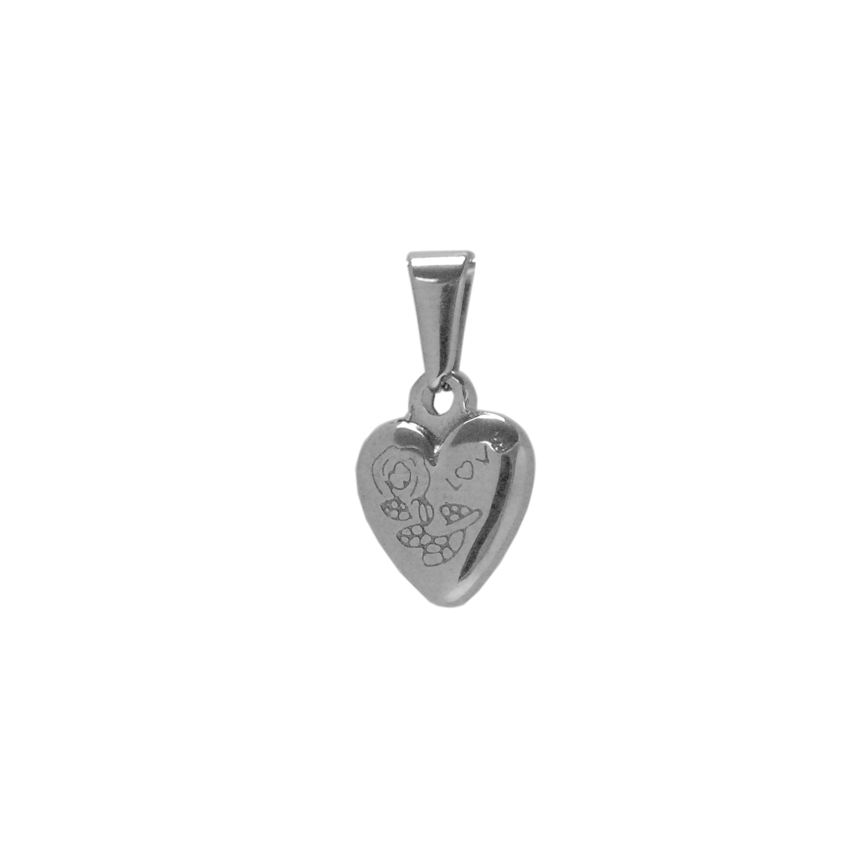 ESP 5669: Elongated Heart Pendant w/ Secret Love Message