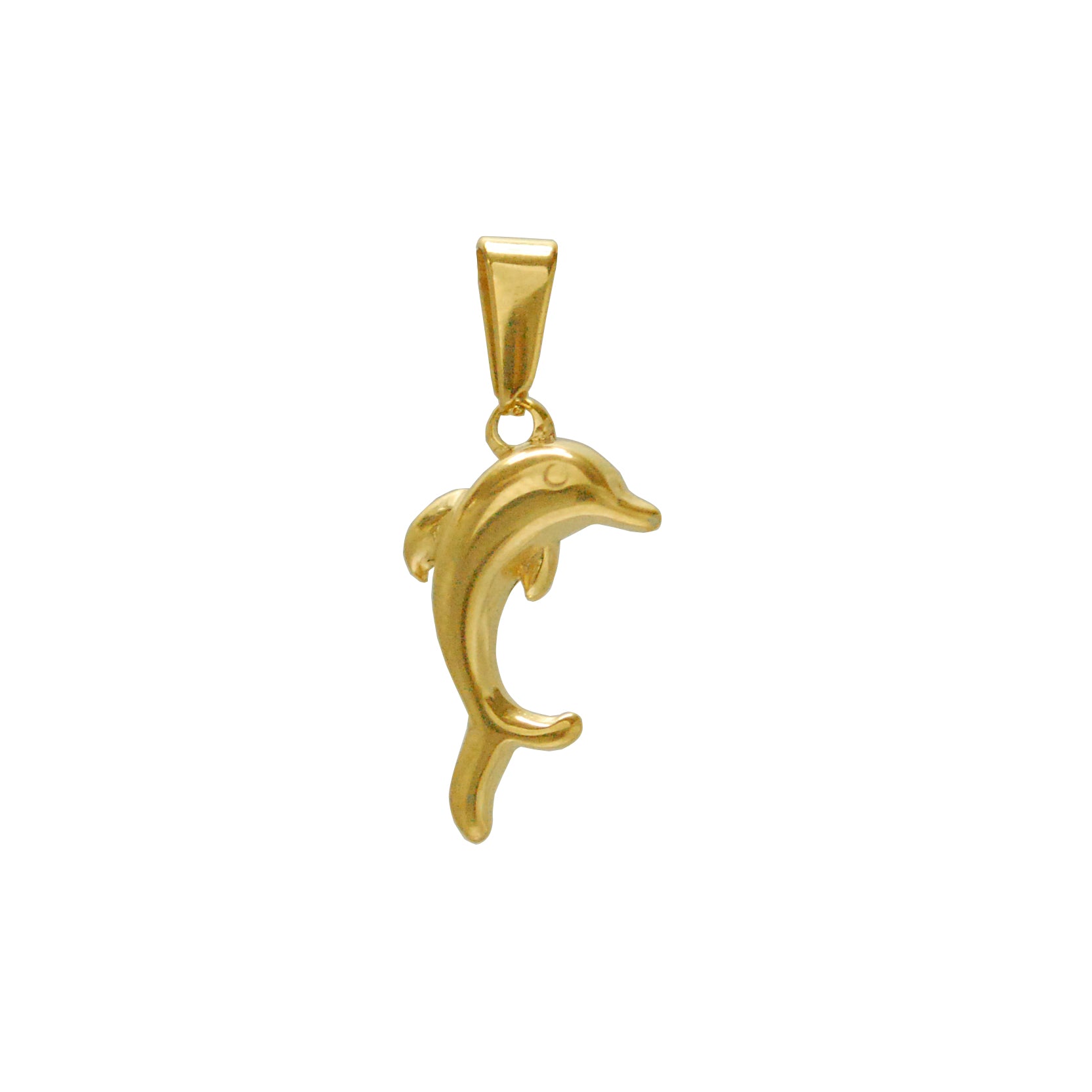ESP 5778: Gold Plated Playful Dolphin Pendant