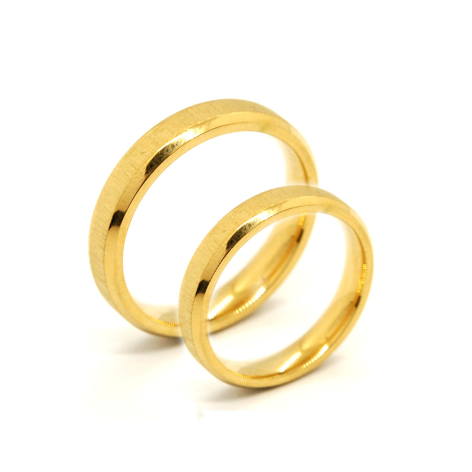 ESR 7813: Susan All Gold 4mm Satin Finish Band