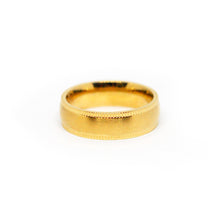 ESR 7538: Kylie All Gold-Plated 6mm Satin Ring w/ Etched Edges