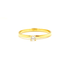 ESR 6550: Twinkle 0.12-Ct Cz Solitaire w/ Gold Plated Band Ring