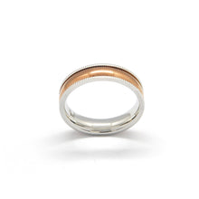 ESR 4623: Abbie Rose Gold Glossy Ring w/ Side Milgrain