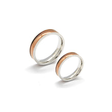ESR 4623: Abbie Rose Gold Glossy Ring w/ Side Milgrain