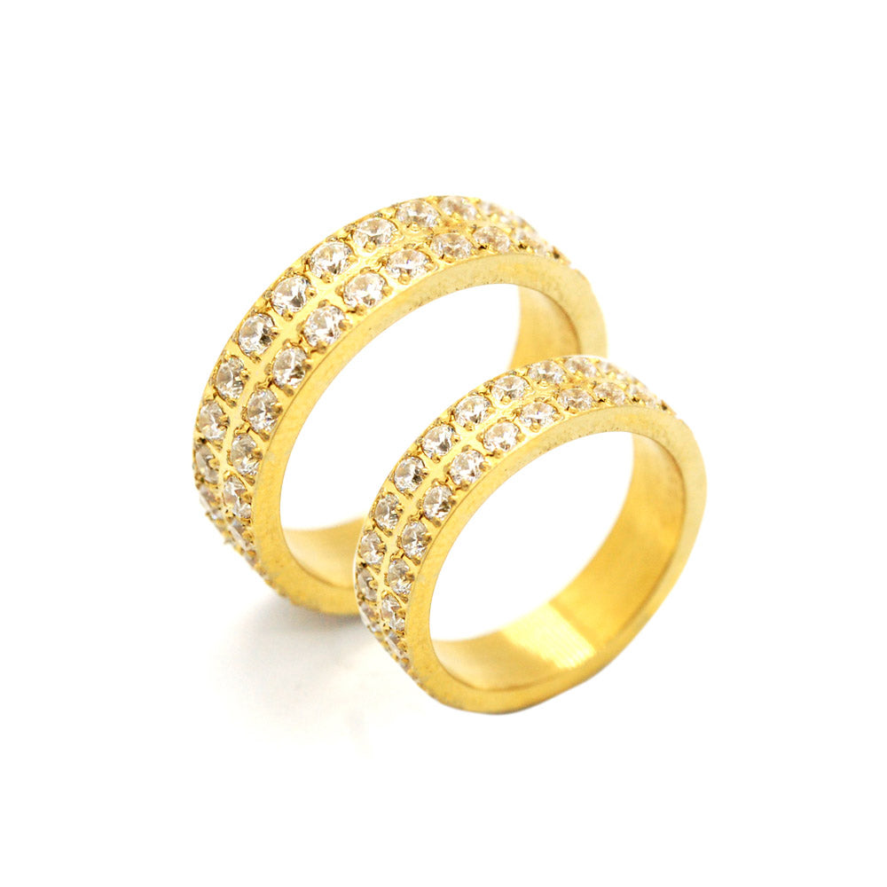 ESR 7840: Anna Gold Plated 2-Band Eternity Ring
