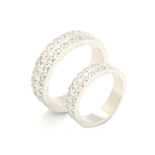 ESR 7534: Elsa Stainless Steel 2-Band Eternity Ring