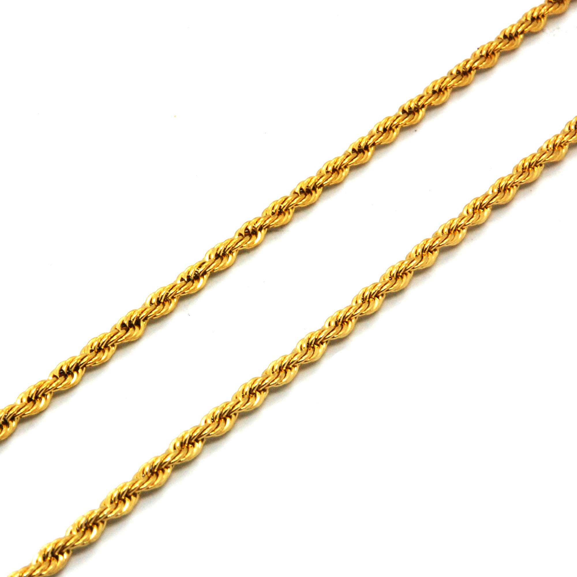 ESCH 7831: 17" Gold-Plated Twisted Rope Chain (2mm)