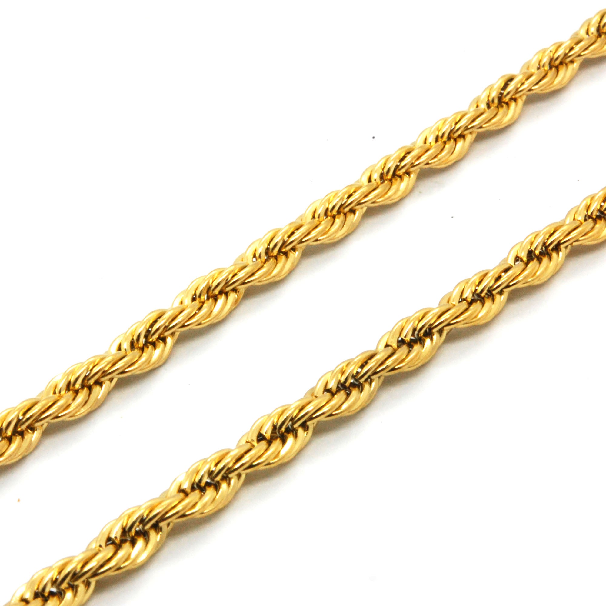 ESCH 7775: 23" Gold-Plated Large Twisted Rope (4mm)