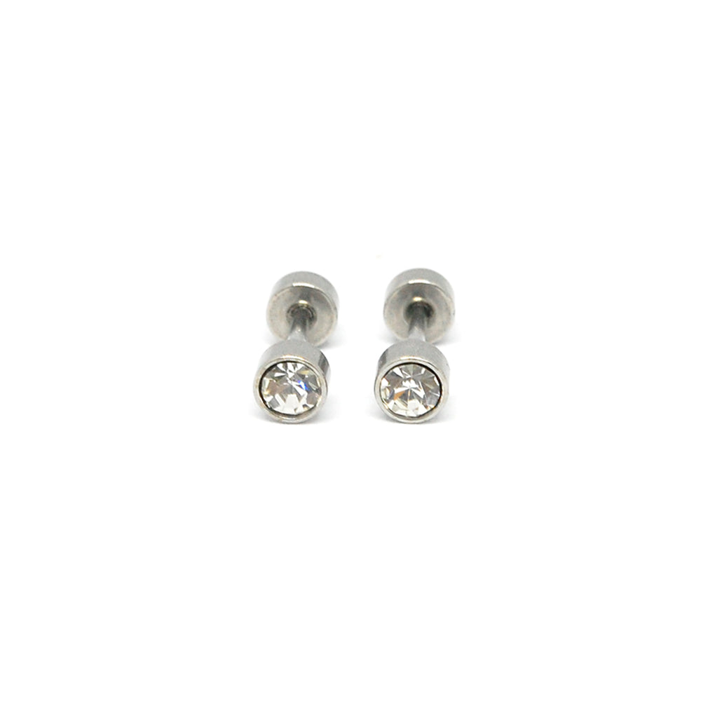 ESE 7680: Enclosed 4mm Studs w/ Baby Safe Chapita