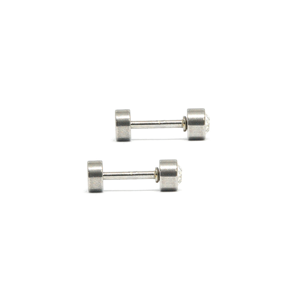 ESE 7680: Enclosed 4mm Studs w/ Baby Safe Chapita