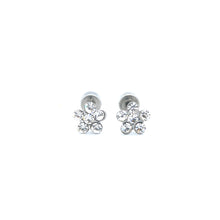ESE 7679: Pair of 6-Cubic Zirconia Rositas Earrings w/ Child Safe Chapita
