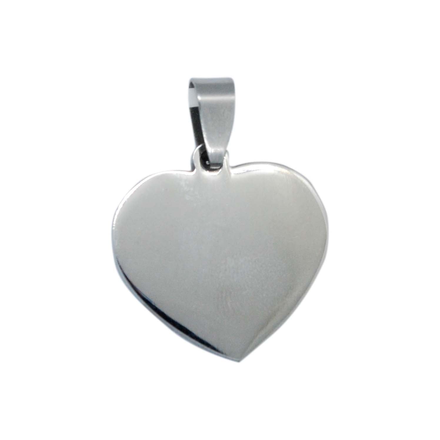 ESP 6470: Medium Heart Dogtag Pendant (w/ Free Face Engrave)