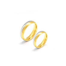 ESR 7340: Gracie Half White + Half Gold Plated Glossy Band