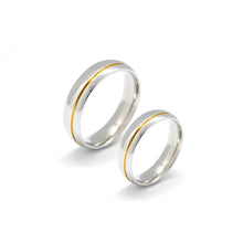 ESR 7221: Jane Glossy Offset Gold Plated Groove Ring